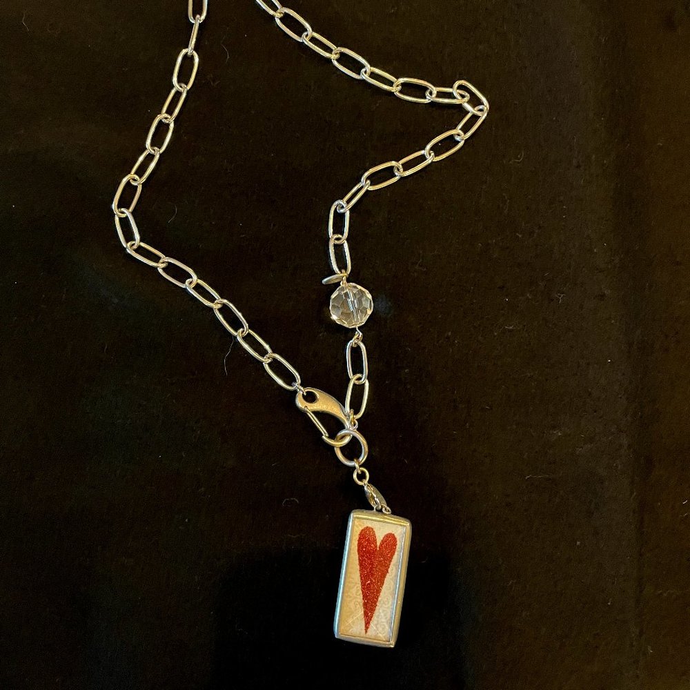 Jewel Kade necklace and glitter heart / follow your heart charm